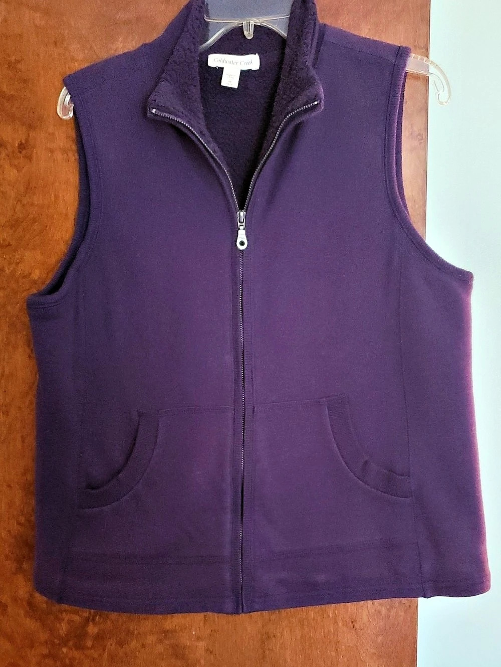 Coldwater Creek Women's Purple Zip Vest Size Medium